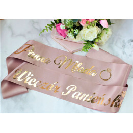 SZARFA PANNA MŁODA ROSE GOLD WIECZÓR PANIEŃSKI [61H]
