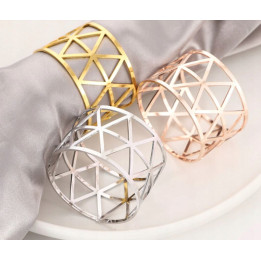 4 SZT OBRĄCZKI SERWETKI PIERŚCIENIE SERWETNIK ROSE GOLD [31SB4]