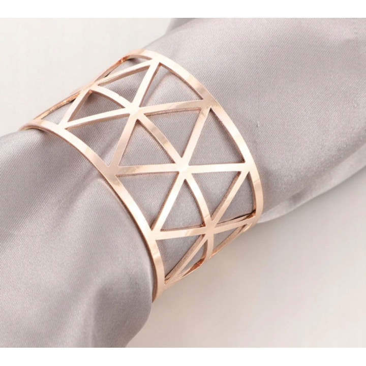 4 SZT OBRĄCZKI SERWETKI PIERŚCIENIE SERWETNIK ROSE GOLD [31SB4]