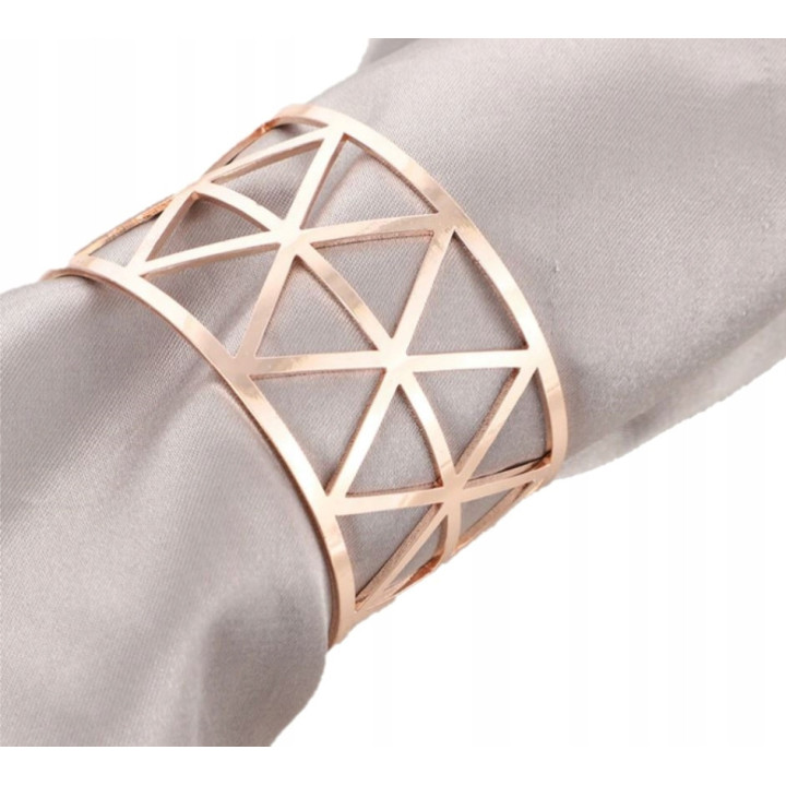 4 SZT OBRĄCZKI SERWETKI PIERŚCIENIE SERWETNIK ROSE GOLD [31SB4]