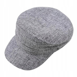 KASZKIET DAMSKI JESIENNY SZARY MELANŻ BERET CZAPKA [55J]