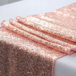 BIEŻNIK CEKINOWY ROSE GOLD WIECZÓR PANIEŃSKI [24G]