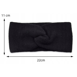 OPASKA DO WŁOSÓW WIOSENNA MIĘKKA CZARNA TURBAN [48MZ]