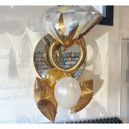 ZESTAW WIECZÓR PANIEŃSKI BALONY SZARFA ZŁOTY SERCE [70A1]