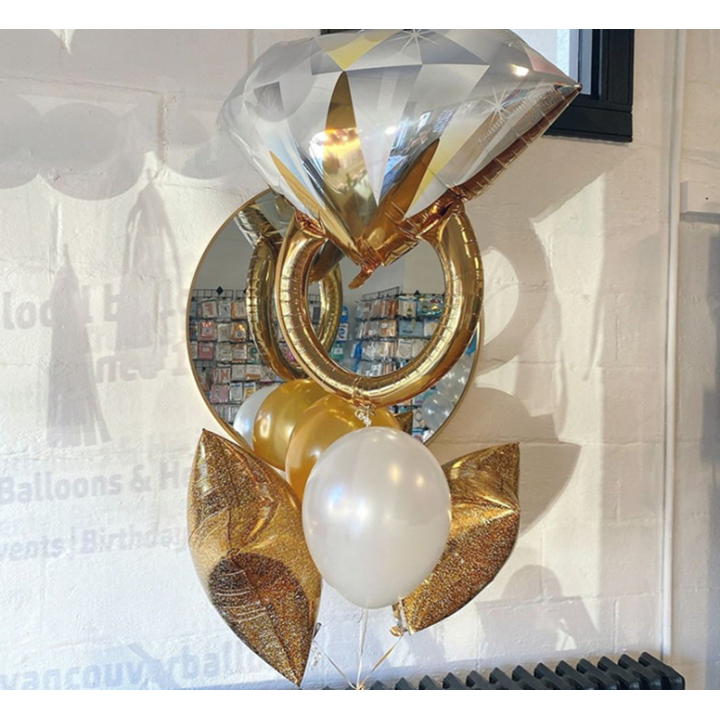 ZESTAW WIECZÓR PANIEŃSKI BALONY SZARFA ZŁOTY SERCE [70A1]