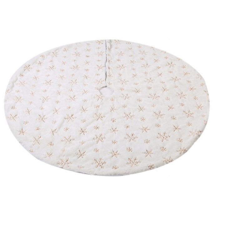 MATA POD CHOINKĘ DYWANIK BIAŁY GWIAZDKI 116CM [31DL1]